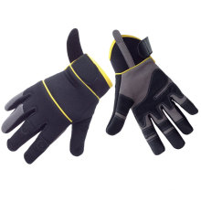 NMSAFETY Mechanical gloves PVC synthetic leather magic buckle cuff abrasion resistant